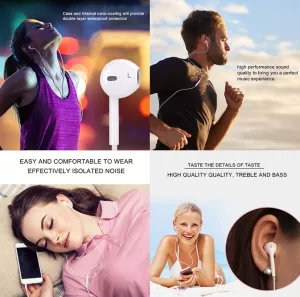 Sluchátka iPhone 8, iPhone 8 Plus s bluetooth rozhraním - bílá, zvládnou mnoho funkcí pomocí multifunkčního tlačítka, nahrazují ORIGINÁL OEM