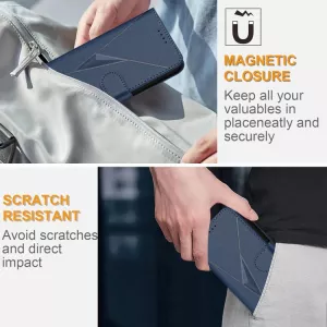 Kožené pouzdro Motorola Moto G54 5G modré, blue, model knížka, řada TRIANGLE TT-TopTechnology