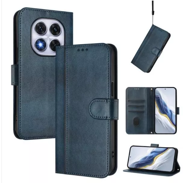 Kožené pouzdro Poco X7 5G modré