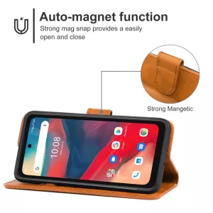 Kožené pouzdro Umidigi Bison GT2 5G hnědé, brown, model knížka, materiál syntetická kůže TT-TopTechnology