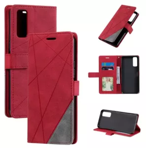 Kožené pouzdro Vivo Y52 5G, Vivo Y72 5G red