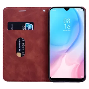 Kožené pouzdro Xiaomi Mi 9 Lite brown, hnědé, model knížka, ze syntetické kůže, řada Business Magnetic TT-TopTechnology
