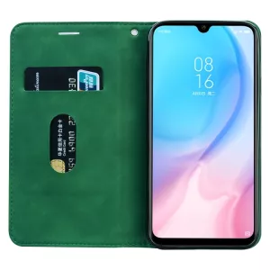 Kožené pouzdro Xiaomi Mi 9 Lite zelené, green, ze syntetické kůže, model knížka TT-TopTechnology