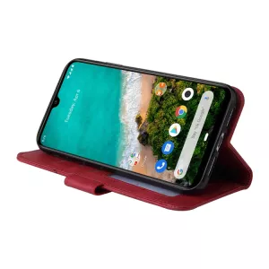 Kožené pouzdro Xiaomi Mi A3 červené, red, model knížka, řada GQ.UTROBE TT-TopTechnology
