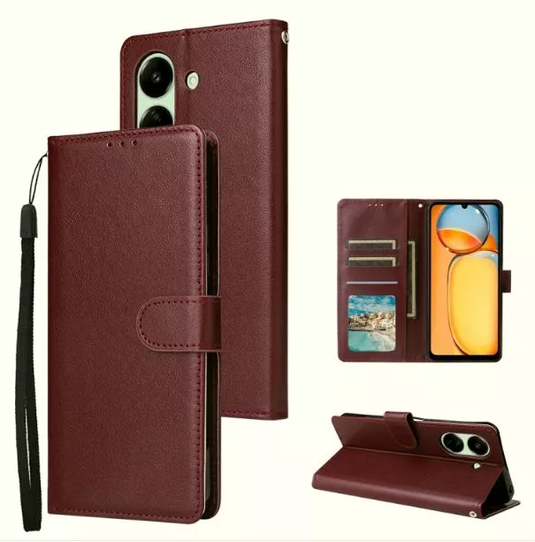 Kožené pouzdro Xiaomi Redmi 13c 4G / 5G brown