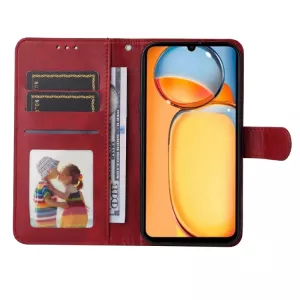 Kožené pouzdro Xiaomi Redmi 13c 4G / 5G red, červené - vínové, řada CLASSIC TT-TopTechnology