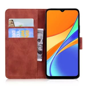 Kožené pouzdro Xiaomi Redmi 9C hnědé, brown, model knížka, řada Crazy Horse TT-TopTechnology