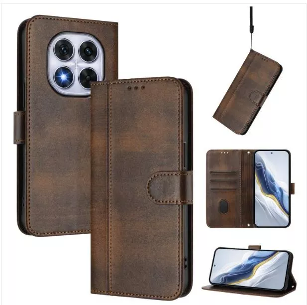 Kožené pouzdro Xiaomi Redmi Note 14 Pro 5G hnědé