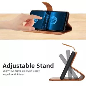 Pouzdro Honor Magic5 Lite hnědé, brown, model knížka, materiál syntetická kůže TT-TopTechnology Pouzdro Honor Magic5 Lite hnědé, brown, model knížka, materiál syntetická kůže TT-TopTechnology