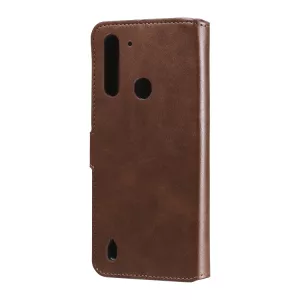 Pouzdro Motorola Moto G8 Power Lite hnědé, brown, model knížka, materiál syntetická kůže TT-TopTechnology Pouzdro Motorola Moto G8 Power Lite hnědé, brown, model knížka, materiál syntetická kůže TT-TopTechnology