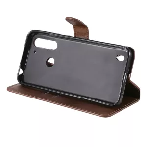 Pouzdro Motorola Moto G8 Power Lite hnědé, brown, model knížka, materiál syntetická kůže TT-TopTechnology Pouzdro Motorola Moto G8 Power Lite hnědé, brown, model knížka, materiál syntetická kůže TT-TopTechnology