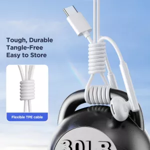 Sluchátka JR-EC05 Bass pro Samsung Galaxy A56 5G, bílá - kvalitní značkové příslušenství s přenosem zvuku přes konektor Typu-C a vestavěným převodníkem DAC JOYROOM Sluchátka JR-EC05 Bass pro Samsung Galaxy A56 5G, bílá - kvalitní značkové příslušenství s přenosem zvuku přes konektor Typu-C a vestavěným převodníkem DAC JOYROOM