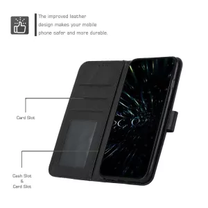 Knížkové pouzdro pro Motorola Moto G86 Power 5G černé – kapsy na karty, magnetické zavírání a stojánek TT-TopTechnology