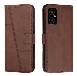 Kožené pouzdro knížka Poco M4 5G hnědé