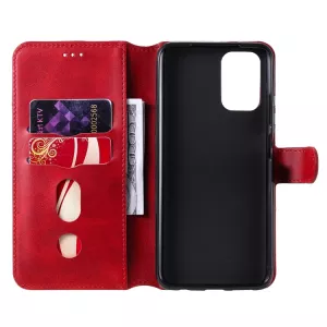 Kožené pouzdro knížka Xiaomi Redmi Note 10s červené, red, řada CLASSIC magnetic TT-TopTechnology