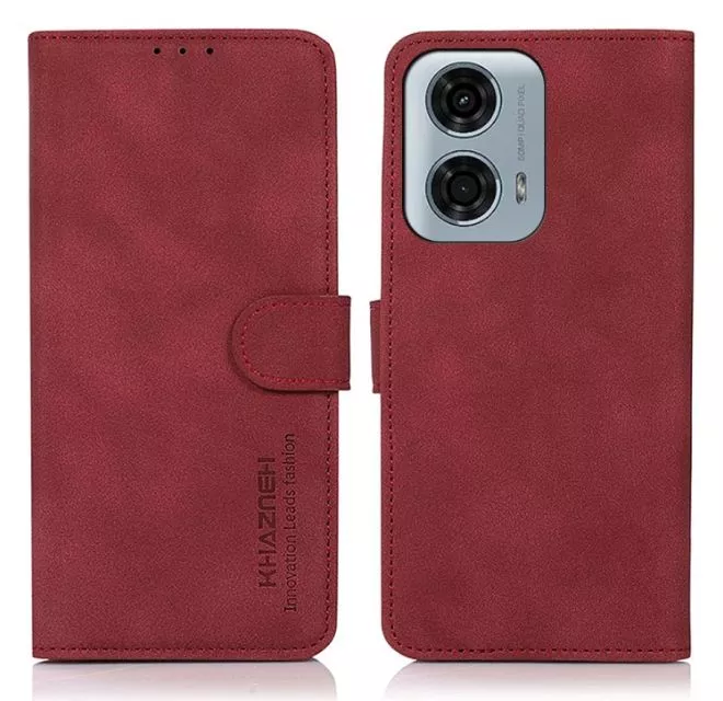 Kožené pouzdro Motorola Moto G24 Power červené