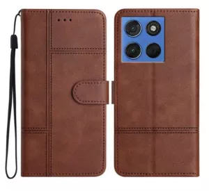 Pouzdro Motorola Moto G86 Power 5G knížka hnědé