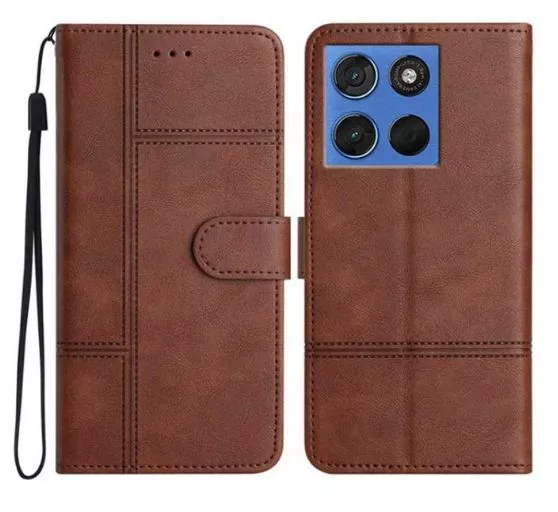 Pouzdro Motorola Moto G86 Power 5G knížka hnědé