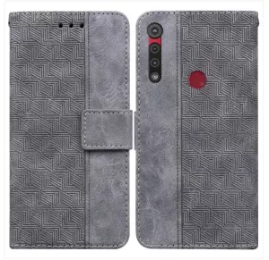 Kožené pouzdro Motorola One Macro / Moto G8 Play šedé