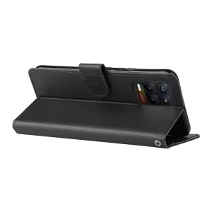 Kožené pouzdro Realme 8, Realme 8 Pro černé, black, model knížka, řada CRAZY HORSE TT-TopTechnology