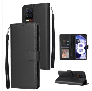 Kožené pouzdro Realme 8, Realme 8 Pro černé