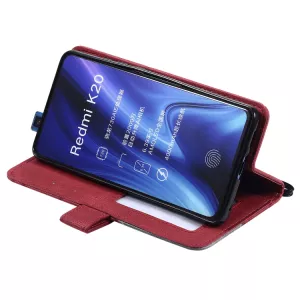 Kožené pouzdro Xiaomi Mi 9T Pro červené, red – model knížka, elegantní ochranný kryt TT-TopTechnology