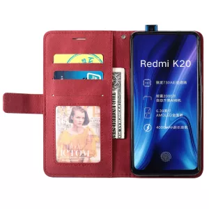 Kožené pouzdro Xiaomi Mi 9T Pro červené, red – model knížka, elegantní ochranný kryt TT-TopTechnology