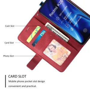 Kožené pouzdro Xiaomi Mi 9T Pro červené, red – model knížka, elegantní ochranný kryt TT-TopTechnology