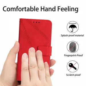 Luxusní červené knížkové pouzdro pro Motorola Edge 70 Fusion 5G – magnetické zavírání, kapsy na karty a funkce stojánku TT-TopTechnology