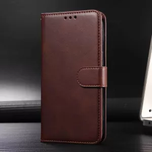 Luxusní knížkové pouzdro pro Xiaomi 17 hnědé – magnetické zavírání, kapsy na karty, funkce stojánku TT-TopTechnology