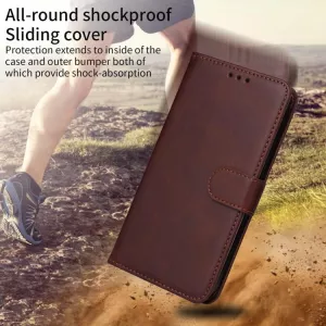 Luxusní knížkové pouzdro pro Xiaomi 17 hnědé – magnetické zavírání, kapsy na karty, funkce stojánku TT-TopTechnology