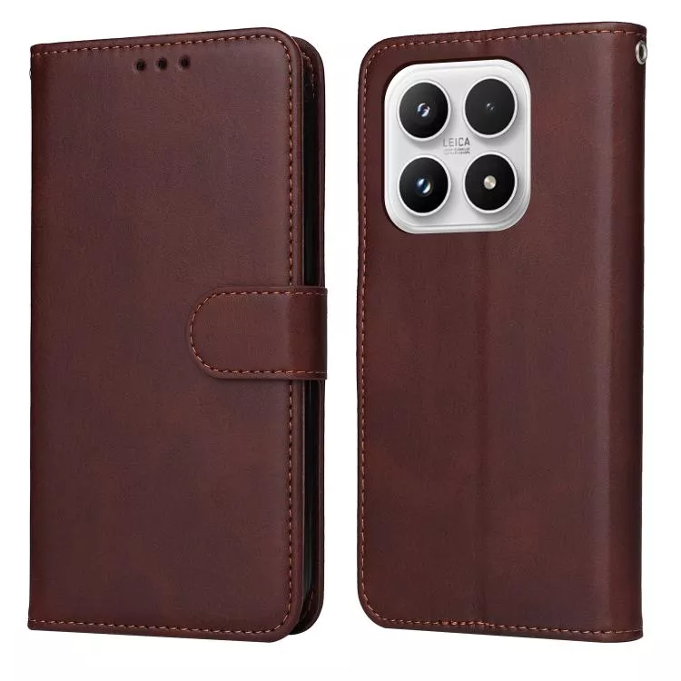Luxusní knížkové pouzdro Xiaomi 17 hnědé
