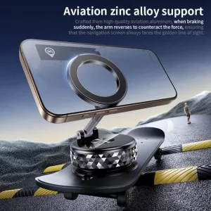 MHK12 magnetický držák vakuový přísavný 360° stříbrný diamant, vhodný na přístrojovou, palubní desku vozidla, nebo jinou plochu TT-TopTechnology