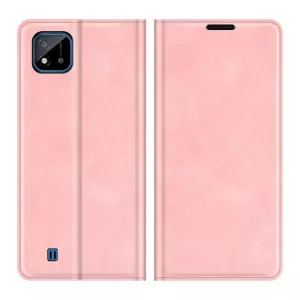 Pouzdro knížka Realme C11 2021 / C21 růžové, pink – kožené (PU) TT-TopTechnology