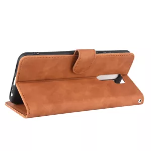 Pouzdro knížka Xiaomi Redmi 9 hnědé – flip obal s magnetem, stojánkem a kapsami na karty (Magnetic) TT-TopTechnology