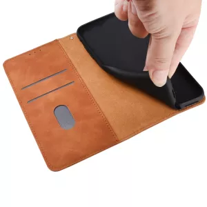 Pouzdro knížka Xiaomi Redmi 9 hnědé – flip obal s magnetem, stojánkem a kapsami na karty (Magnetic) TT-TopTechnology