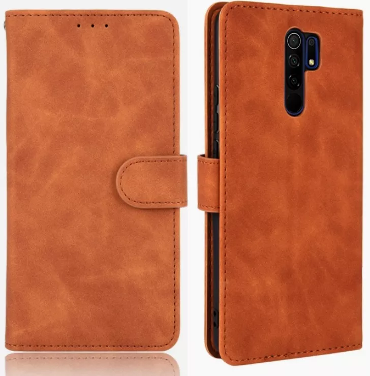 Pouzdro Xiaomi Redmi 9 knížkové hnědé