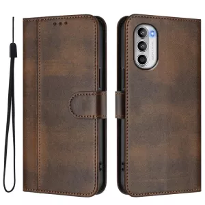 Pouzdro Motorola Moto G52 / Moto G82 5G – hnědé knížkové pouzdro ze syntetické kůže, řada CLASSIC TT-TopTechnology Pouzdro Motorola Moto G52 / Moto G82 5G – hnědé knížkové pouzdro ze syntetické kůže, řada CLASSIC TT-TopTechnology
