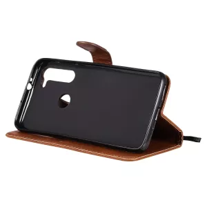Pouzdro Motorola Moto G8 Power hnědé | Knížkové pouzdro ze syntetické kůže se stojánkem a sloty na karty TT-TopTechnology