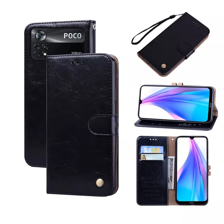 Pouzdro Xiaomi Redmi Note 11S – černé, knížka