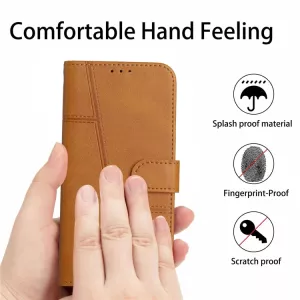 Pouzdro Xiaomi Redmi Note 12S knížkové světle hnědé EMBOSSED – PU kůže TT-TopTechnology Pouzdro Xiaomi Redmi Note 12S knížkové světle hnědé EMBOSSED – PU kůže TT-TopTechnology
