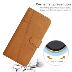 Pouzdro Xiaomi Redmi Note 12S knížkové světle hnědé EMBOSSED – PU kůže TT-TopTechnology Pouzdro Xiaomi Redmi Note 12S knížkové světle hnědé EMBOSSED – PU kůže TT-TopTechnology