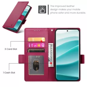 Pouzdro Xiaomi Redmi Note 15 Pro 5G knížkové červené – PU kůže TT-TopTechnology