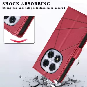 Pouzdro Xiaomi Redmi Note 15 Pro 5G knížkové vínové – syntetická kůže, reliéf TT-TopTechnology