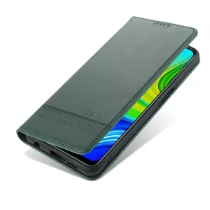 Kožené pouzdro Xiaomi Redmi Note 9s green, zelené, model knížka, řada AZNS TopTechnology Kožené pouzdro Xiaomi Redmi Note 9s green, zelené, model knížka, řada AZNS TopTechnology