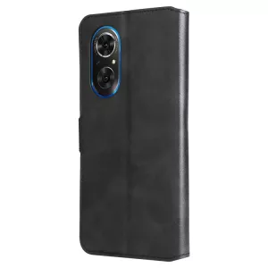 Černé knížkové pouzdro Huawei Nova 9 SE CLASSIC s kapsami na karty, materiál PU kůže S-T-A-R