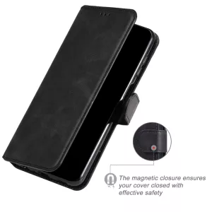 Černé knížkové pouzdro Huawei Nova 9 SE CLASSIC s kapsami na karty, materiál PU kůže S-T-A-R