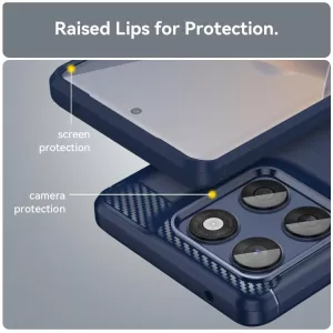 Ochranný kryt modrý pro Motorola Edge 60 Pro 5G + tvrzené sklo – odolné TPU pouzdro se zesílenými rohy a ochranným sklíčkem displeje WANLONFENG Ochranný kryt modrý pro Motorola Edge 60 Pro 5G + tvrzené sklo – odolné TPU pouzdro se zesílenými rohy a ochranným sklíčkem displeje WANLONFENG
