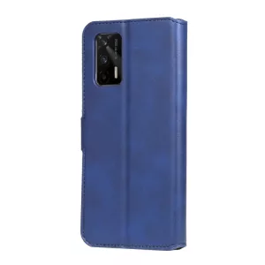 Pouzdro Realme GT 5G modré | Knížkové pouzdro ze syntetické PU kůže CLASSIC s magnetickým zavíráním, stojánkem a kapsami na karty TT-TopTechnology