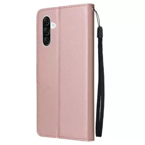 Růžové peněženkové pouzdro Samsung Galaxy A57 5G z koženky se 3 přihrádkami na karty TopTechnology Růžové peněženkové pouzdro Samsung Galaxy A57 5G z koženky se 3 přihrádkami na karty TopTechnology